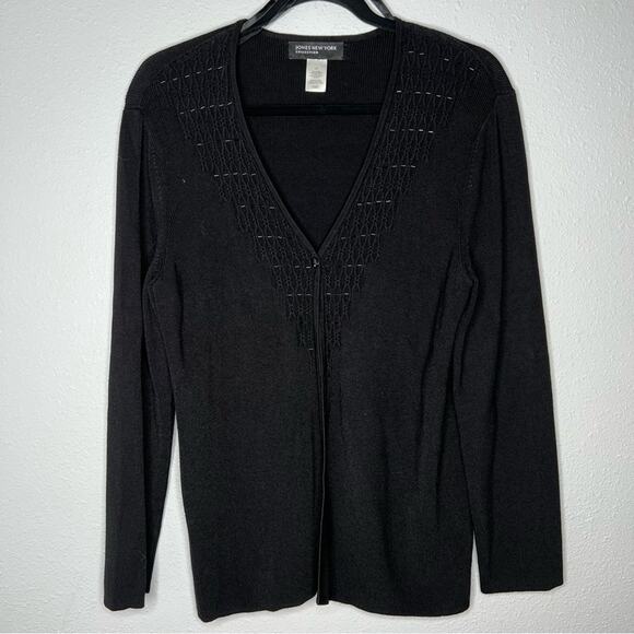 Jones New York Collection One Button Long Sleeve Cardigan Sweater Women's size M - Picture 1 of 5